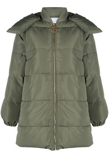 Patou detachable-sleeve puffer coat - Verde