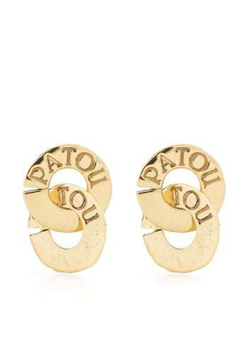 Patou double coin pendant earrings - Oro