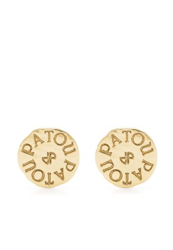 Patou logo-engraved coin earrings - Oro