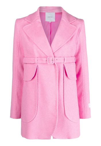 Patou maxi pocket single-breasted coat - Rosa