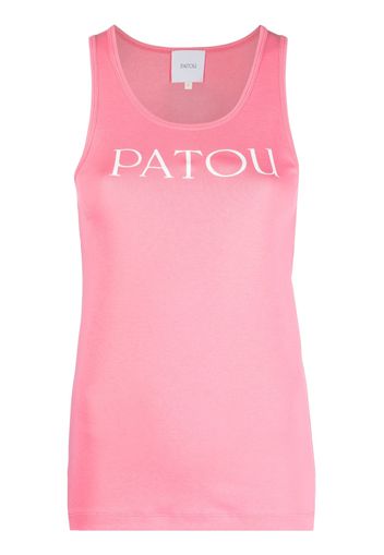 Patou logo-print cotton tank top - Rosa