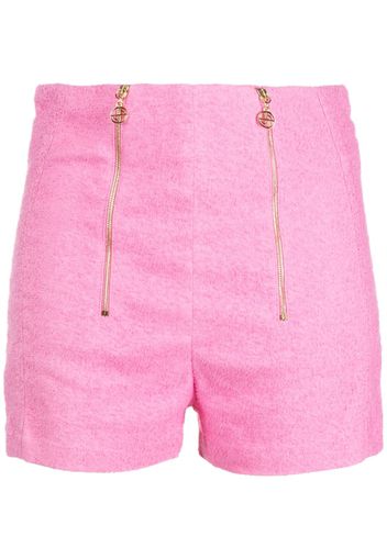 Patou zip-detail tweed shorts - Rosa