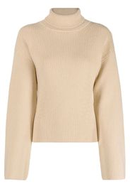 Patou ribbed turtleneck jumper - Toni neutri