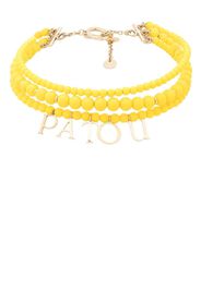 Patou Pop Pearls logo-cham neclace - Giallo