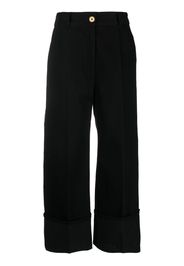 Patou wide-leg cropped jeans - Nero