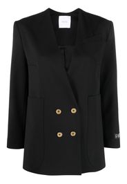 Patou double-breasted button-fastening jacket - Nero