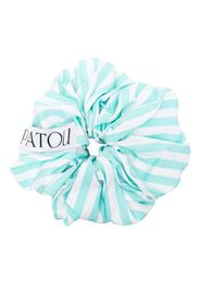 Patou Large Patou striped cotton scrunchie - Verde