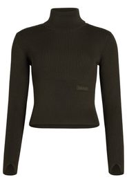 Patou logo-appliqué rib-knit sweater - Verde