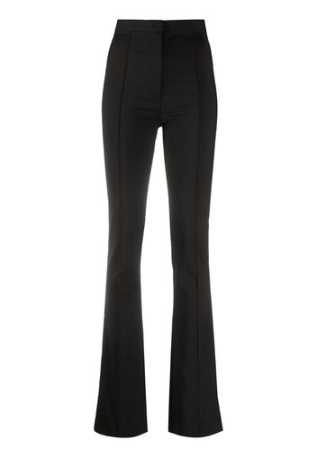 high-waisted flared leg trousers