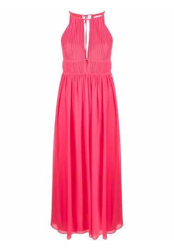 Patrizia Pepe gathered halterneck dress - Rosa