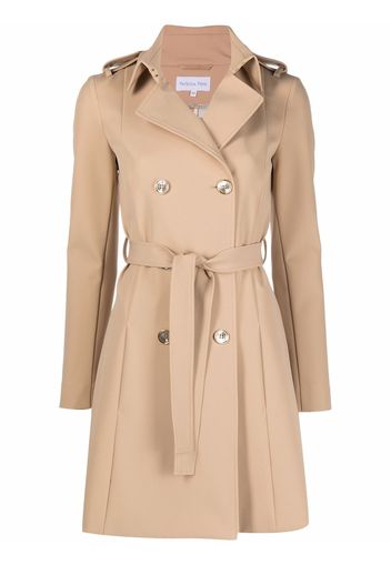 Patrizia Pepe double-breasted belted trench coat - Toni neutri