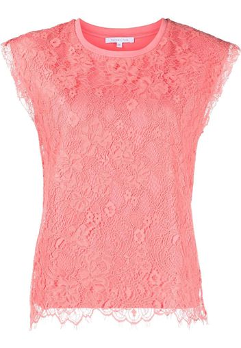 Patrizia Pepe T-shirt in pizzo a fiori - Rosa