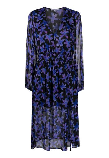 Patrizia Pepe starfish-print belted dress - Nero