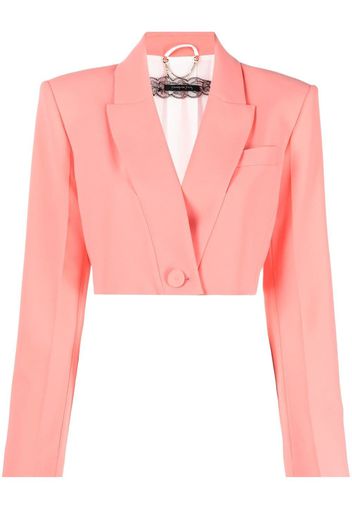 Patrizia Pepe peak-lapel cropped blazer - Rosa