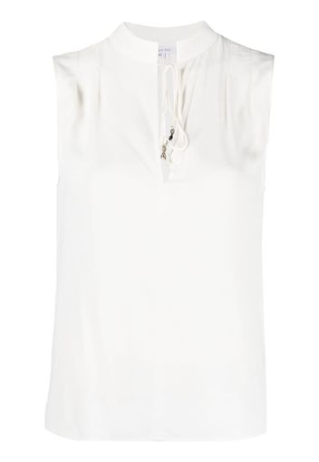 Patrizia Pepe Blusa con collo lavallière - Bianco