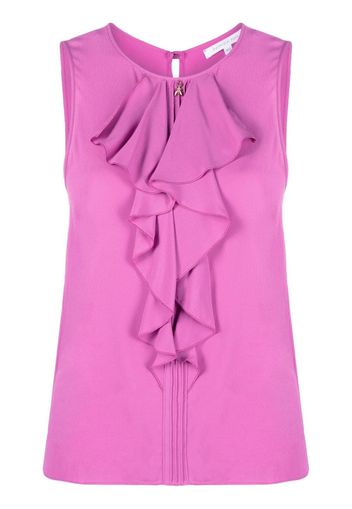 Patrizia Pepe ruffle-front sleeveless blouse - Viola