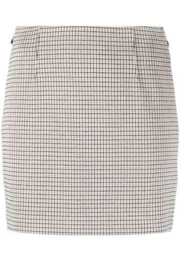 Patrizia Pepe zip-fastening checked miniskirt - Toni neutri