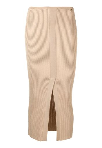 Patrizia Pepe ribbed-knit pencil skirt - Toni neutri