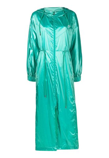 Patrizia Pepe long hooded raincoat - Verde