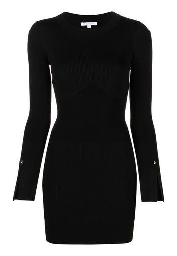 Patrizia Pepe logo-charm mini dress - Nero