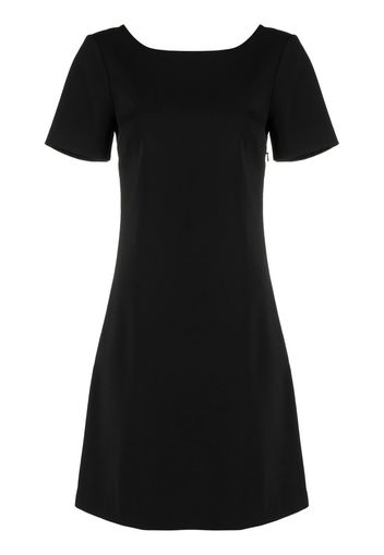 Patrizia Pepe boat-neck mini dress - Nero