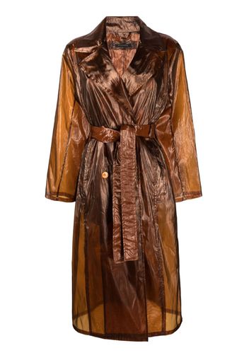 Patrizia Pepe Trench semi trasparente - Marrone