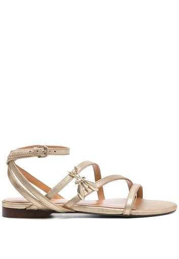 Patrizia Pepe buckle-fastened leather sandals - Oro