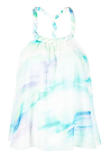 Patrizia Pepe Top con fantasia tie-dye - Bianco