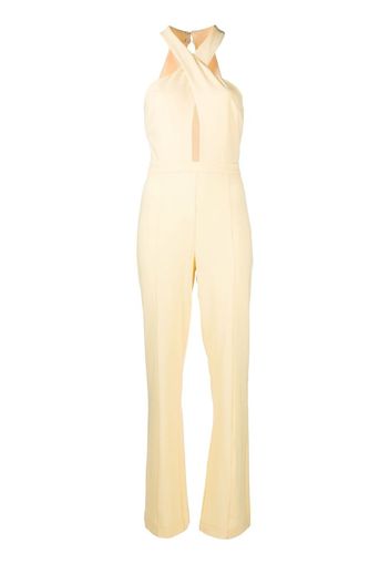 Patrizia Pepe crossover-straps sleeveless jumpsuit - Giallo