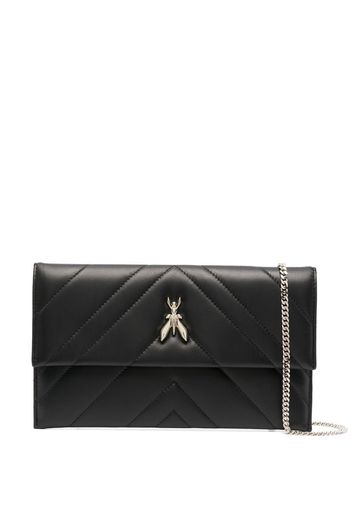 Patrizia Pepe quilted fly pochette clutch - Nero