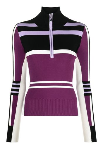 Patrizia Pepe colour-block half-zip jumper - Viola