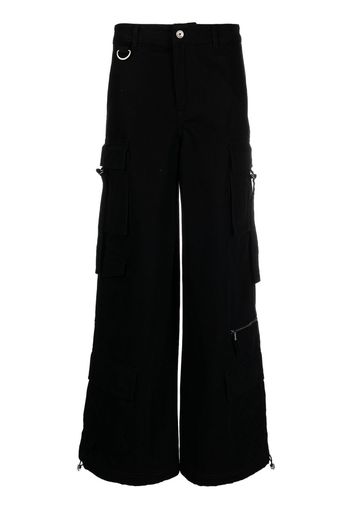 Patrizia Pepe wide-leg cargo trousers - Nero