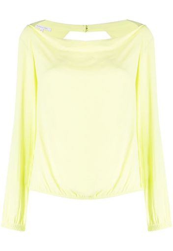 Patrizia Pepe backless boat-neck blouse - Verde