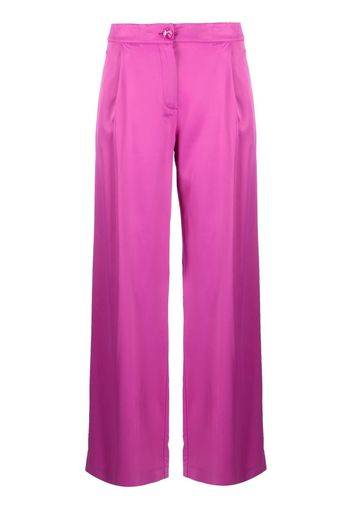 Patrizia Pepe plea-detailing straight-leg pants - Purple