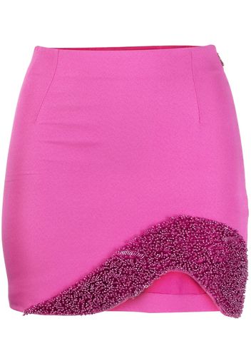 Patrizia Pepe bead-detailing high-waisted miniskirt - Rosa