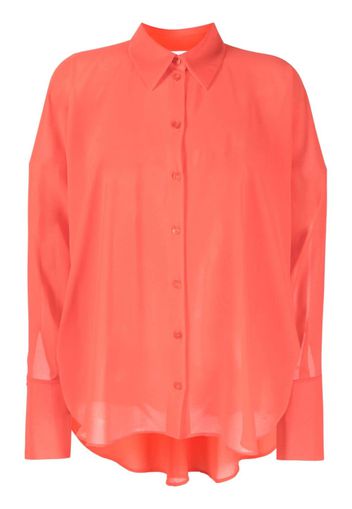 Patrizia Pepe oversized semi-sheer shirt - Arancione