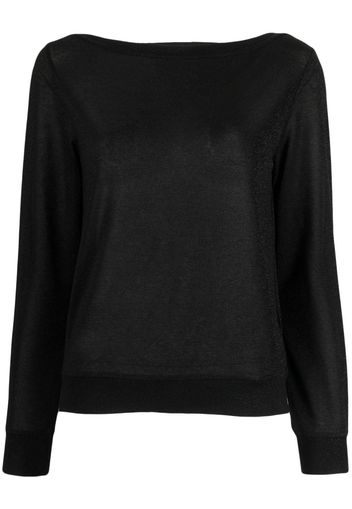 Patrizia Pepe long-sleeve lurex jumper - Nero