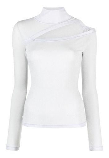 Patrizia Pepe Top a maniche lunghe con cut-out - Grigio