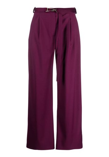 Patrizia Pepe belted palazzo-design trousers - Viola