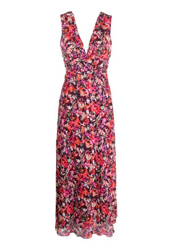 Patrizia Pepe floral-print flared maxi dress - Viola