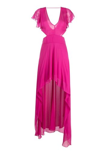 Patrizia Pepe Abito lungo con dettaglio cut-out - Rosa