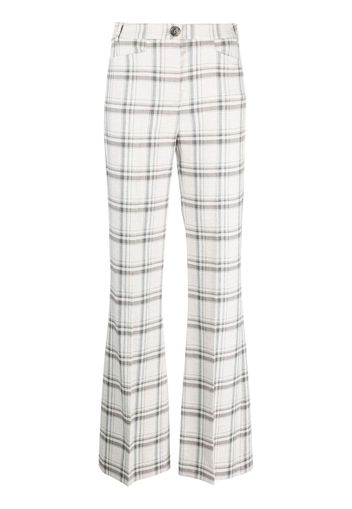 Patrizia Pepe check-print slim-fit trousers - Toni neutri