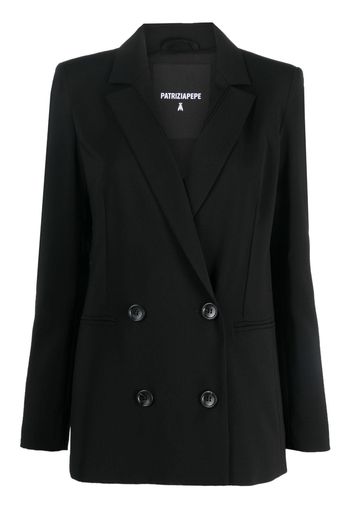 Patrizia Pepe Essential double-breasted blazer - Nero