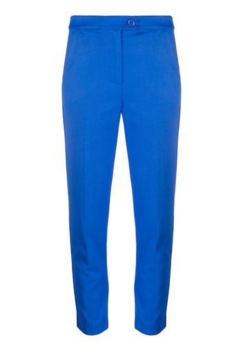 Patrizia Pepe Flannel Cigarette cropped trousers - Blu