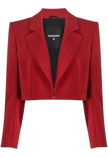 Patrizia Pepe Essential single-breasted cropped jacket - Rosso