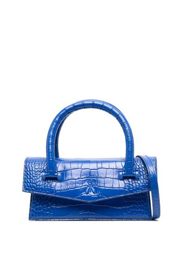 Patrizia Pepe Fly Bamby embossed crocodile-effect bag - Blu