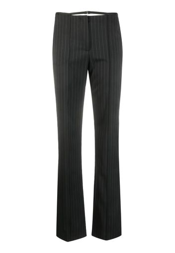 Patrizia Pepe Flannel pinstripe-print tailored trousers - Nero