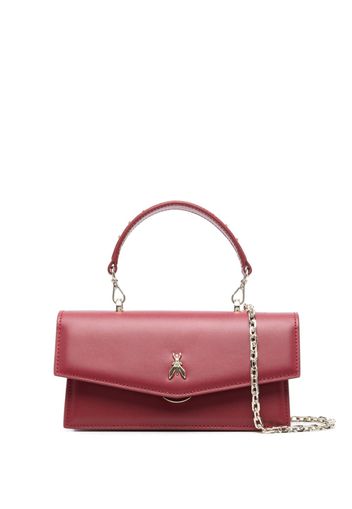 Patrizia Pepe logo-plaque leather tote bag - Rosso