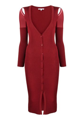 Patrizia Pepe Abito stile cardigan - Rosso