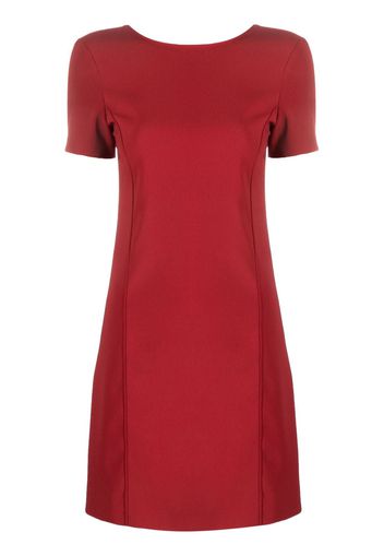 Patrizia Pepe short-sleeved crepe A-line mini dress - Rosso